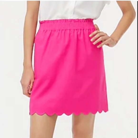 J. Crew Dresses & Skirts - J Crew Pink Scallop Hem Skirt